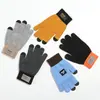 Guantes de Punto de Invierno para Hombre, Guantes de Lana Forrados de Felpa para Ciclismo, a Prueba de Frío, a Prueba de Viento, Antideslizantes, Pantalla Táctil, Guantes Cálidos para Estudiantes