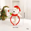 Diadema Decorativa de Papá Noel DIY Pinza de Pelo de Peluche de Reno Navideño Sombrero Navideño Creativo Adorno para el Cabello Disfraz de Fiesta
