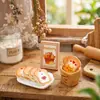 Tostadas de animalitos lindos pegamento de crema accesorios DIY componentes de resina juguete mini pan comida para jugar pequeños adornos