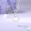 Anillo Original Copo de Nieve Luz de Estrella Collar de Perlas para Mujer Estilo Coreano Fresco Alto Grado Piedra Lunar Regalo de Navidad Colgante