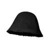 Sombrero de Cubo Grande para Mujer para Cubrir el Rostro, Adelgazar el Rostro, Sombrero de Sol Versátil Japonés Liso para Primavera y Otoño