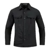 Camisa de Manga Larga para Hombre de Trabajo de Otoño Primavera de Venta Caliente Ropa de Trabajo de Algodón Casual Holgada Camisa Versátil para Exteriores Camisa Lavada para Hombre