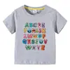 2023 nova roupa infantil transfronteiriça camiseta infantil de verão de manga curta estilo coreano Meninos Meninas bebê camiseta de manga curta top algodão