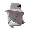 Gorra antimosquitos para exteriores, para pesca, para hombres y mujeres, con protector solar, transpirable, de malla, para pesca nocturna, a prueba de insectos y abejas.