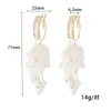 Nuevos Pendientes de Concha de Hada Super, Pendientes con Borla de Circonita Estilo Vacaciones de Lujo Ligero, Elegantes Pendientes de Perla