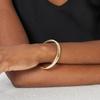 B0043 Pulsera Abierta Brillante Dorada Pulsera de Metal Pesado para Mujer Moda Estilo Ins Joyería Transfronteriza Europea y Americana
