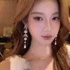 Pendientes Elegantes y de Alta Gama con Borlas Largas de Perlas para Mujer, Estilo Nuevo de Otoño e Invierno, Lujo Ligero, Pendientes de Moda y Exquisitos