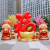 Escultura Mascota Personalizada de Fibra de Vidrio del Dios de la Riqueza de Dibujos Animados Adorno de Pie Decoración Festiva para Entrada de Templo, Centro Comercial, Tienda