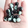 Cuentas Redondas de Acrílico de Dos Colores Imitación Ojo de Tigre Barnizadas con Agujero Recto de 8*16mm para Manualidades DIY, Cadena para Teléfono, Accesorios Colgantes para Bolsos