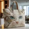 2026 Site Independente Transfronteiriço Amazon Nova Bolsa Tote Acolchoada com Estampa Digital Casual para o Dia a Dia Bolsa de Algodão