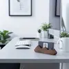 Portatarjetas de Madera Maciza con Forma de Montaña, Caja Creativa de Almacenamiento de Tarjetas de Visita de Nogal Negro, Soporte de Exhibición de Tarjetas de Visita para Escritorio de Oficina con Diseño de Pico de Montaña