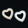 Colgante de corazón de melocotón con diamantes de imitación y perlas, accesorios de aleación para bricolaje, accesorios para el cabello, tocado, material para colgantes de corazón.