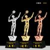 Troféu de resina de metal cristal medalha personalizada sistema de competição de badminton campeão de jogos de eventos esportivos