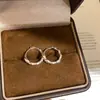 Aretes Redondos de Encaje Doble Círculo de Bambú, Sencillos y Elegantes, Aretes Versátiles con un Toque de Lujo Ligero y Sensación de Alta Gama, Mayoreo