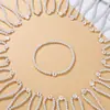 Pulsera de Perlas de Imitación Versátil de Moda Elástica con 26 Letras Pulsera de Perlas para Mujer con Cuentas Venta al por Mayor