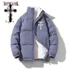 Tendência da Moda de Inverno Transfronteiriça Nova Moda Neutra Gola Alta Algodão Casaco Masculino Casual Com Veludo Quente Roupas de Algodão para Casal