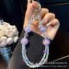 Cadena para Teléfono Móvil de Cristal con Cuentas Cadena Colgante Simple para Llavero Adornos Colgantes Cuerda de Seguridad Antipérdida Accesorios Pulsera para Teléfono Móvil