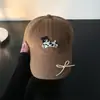 Gorra de Béisbol con Lazo para Perro para Mujer, Estilo Coreano Versátil para Cabeza Grande, Visera Ancha que Hace que la Cara Parezca Más Pequeña