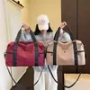 Bolsa de viaje de gran capacidad con separación de seco y húmedo, bolsa de almacenamiento para equipaje para salidas, bolsa deportiva de color block para yoga, natación, baile, fitness
