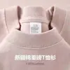 Camiseta Masculina de Algodão Puro de Manga Curta, Peso Pesado 300g, Gola Redonda Casual Oversized de Meia Manga para Mulheres, Top Básico Simples Solto