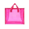 Bolsa de natación transparente de PVC de aspecto elegante, Bolsa portátil para guardar ropa, Bolso de playa impermeable de moda, Bolso de mano de viaje