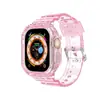 Adecuado para correa Apple Watch 8 de 49 mm Apple SE watch iwatch6 transparente glaciar integrado s7/5 correa