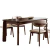Mesa y Sillas de Comedor Usadas de Madera de Fresno y Losa de Roca Set Retro para Apartamento Pequeño Mesa de Comedor Patas de Elefante Mesa y Sillas de Comedor de Losa de Roca