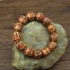 Rosario de resina tipo madera tamaño pequeño dragón y fénix lenguaje auspicioso pulsera para hombres y mujeres pulsera pequeño regalo al por mayor tienda de 2 yuanes suministro