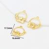 Colgante Pequeño de Ábaco con Carácter de Fortuna de Oro Real Chapado en Oro de 18 Quilates para Joyería DIY, Dijes Pequeños, Aretes, Colgantes para Orejas, Pulseras, Collares D105