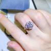 Rose Manor 2 Karat D anel moissanite AU750 anel de platina atacado com certificado para suportar uma geração