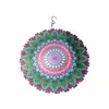 Carrillón de Viento Mandala Giratorio 3D para Jardín Exterior Balcón Patio Adorno Colgante Decorativo de Acero Inoxidable Pájaro Creativo