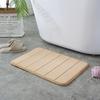 Tapete de piso de vellón coral cosido a rayas transfronterizo, baño, inodoro, antideslizante, resistente a las manchas, tapete para pies temu, Amazon generation hair