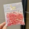 Gomas para el pelo desechables de color dopamina para niños, diademas para niñas pequeñas, accesorios para el pelo que no dañan