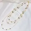 Cadena de Clavícula de Cristal Artificial de Alta Calidad con Diseño de Lapislázuli Natural Cadena para Suéter
