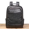 Comercio Exterior Popular Mochila de Cuero Genuino para Hombre Piel de Vaca Resistente Maleta con Ruedas Mochila de Viaje Gran Capacidad Bolsa para Computadora