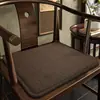 Nuevo cojín de madera maciza de secuoya estilo chino para sillones, taburetes y sillas de comedor, antideslizante, almohadilla de asiento de espuma viscoelástica engrosada, cojín suave