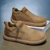 Zapatos de Lona Casuales Versátiles de Estilo Nuevo para Hombre, Primavera y Otoño, Retro, para el Trabajo, con Plataforma Gruesa Antideslizantes sin Cordones, Zapatos Birkenstock