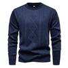 2025 Nuevo Otoño e Invierno Pulóver Transfronterizo para Hombre Tejido de Punto con Forro Polar Engrosado Casual Cuello Redondo Cálido Ropa Interior Tejida para Hombre