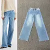 Los Jeans Azules para Mujer, de Cintura Alta, Holgados, Ligeramente Elásticos, Versátiles, Pantalones Casuales de Pierna Ancha, Estilo Europeo y Americano, Nuevo Modelo 2026