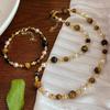 Pulseira de terno de pérola de cristal de pedra natural estilo Maillard Shi Home Pearl Bracelet Chain Clavicle Chain