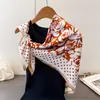 Elegante Bufanda Cuadrada Grande Estampada de Imitación Seda de Alta Gama Francesa Bufanda de Seda Chal Pañuelo para la Cabeza Protector de Cuello Bufanda de Cuello Bufanda Decorativa para Mujer