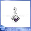 Pulsera Pandora de plata de ley S925 con cuentas de cobre blanco, accesorios de joyería DIY, colgante de ojo del diablo de la serie ME