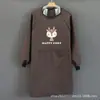 Delantal para cocina casera, impermeable y a prueba de aceite, overol de cocina para mujer, ropa de trabajo elegante con mangas largas