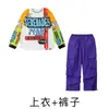 Roupas da Moda Street Dance para Crianças Hip-Hop Marca Americana Tendência Roupas Infantis Tops Conjuntos Meninos e Crianças Roupas de Performance Hiphop Meninas