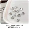 1Mm-6Mm Punta Redonda Fondo Plano Circonia Joyería para Uñas Destello 5A Fondo Plateado Relleno de Diamante Blanco Diamante Usable Pila de Uñas Diamante