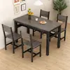 Sala de estar Hogar Mesa y Sillas Rectangulares para Comedor Comedor Mesa Sencilla Apartamento Pequeño Desayuno Restaurante Tienda de Snacks Combinación de Mesa y Sillas