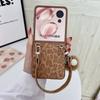 Para Glory Magic V Flip Estuche Plegable con Estampado de Leopardo novaflip Pulsera de Bola de Pelo Estuche Protector