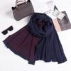 Comercio Exterior Estilo Coreano Otoño e Invierno Nuevo Bufanda Degradada de Pata de Gallo para Mujer, Imitación Cachemira Engrosada Calentador de Cuello Chal Fabricante Mayorista