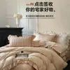 Funda de Cama Individual de Algodón Mercerizado de Fibra Larga 60S Proceso de Costura de Alta Densidad Lavado con Piedras a Alta Temperatura Juego de Ropa de Cama de Tres Piezas Estilo Minimalista