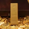 Lingotes de oro de imitación, barras de oro, muestras de inversión, utilería, artículos decorativos, lingotes de oro de metal sólido, lingotes de oro, lingotes de oro al por mayor